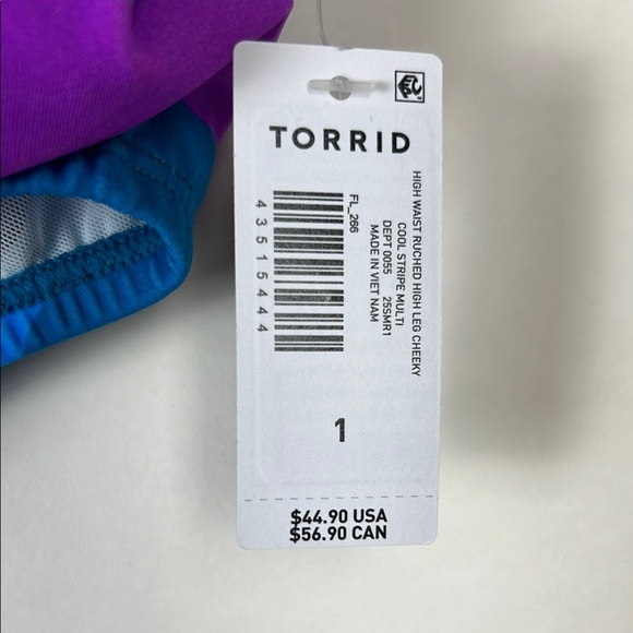 NWT Torrid Blue and Purple Bikini Swimwear 2 Piece - Picture 8 of 15